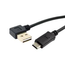 Двусторонний кабель с разъемами USB 2,0 и USB Type-C на USB, 90 градусов, левый и правый угловой кабель для передачи данных для Macbook, планшета и сотового телефона 2024 - купить недорого