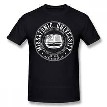Camiseta de Horror de Arkham para hombres, camisa de Miskatonic, universidad, libro, Club, manga corta, 100% algodón, ropa de calle de gran tamaño 2024 - compra barato