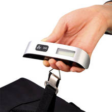 Balança eletrônica portátil para bagagem, 50kg/10g, portátil, lcd digital, suspensa, bagagem, viagem, peso eletrônico 2024 - compre barato