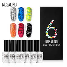 ROSALIND Set Nail Polish Gel Air Dry Crackle Gel Varnishes All For Manicure Soak Off Semi Permanent Nail Art Need Base Top Coat 2024 - buy cheap