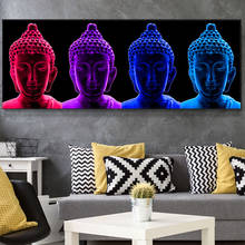 Pintura abstracta moderna de Budismo en lienzo, carteles e impresiones, arte de pared, pintura colorida de Buda, imagen para decoración de sala de estar 2024 - compra barato
