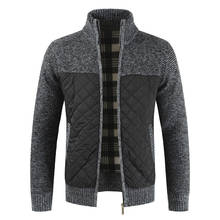 Men's Sweaters Jackets Autumn Winter Thick Warm Cardigan Thick Warm Faux Fur Wool Coats Casual Slim Zipper Knitwear Sweatercoat 2024 - buy cheap