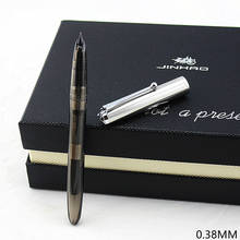Jinhao 51a caneta fonte de madeira, transparente, 0.38mm, para escrita, papelaria, escola, material de escritório 2024 - compre barato