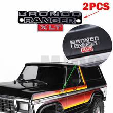 Металлический значок с стерео логотипом из нержавеющей стали 2 шт. для 1/10 Bronco Ranger Rc Crawler Car Trx4 TRX-4 82046-4 2024 - купить недорого