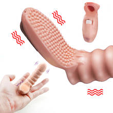 Vibrador de dedo para ponto g, produto sexual adulto, brinquedo sexual para mulheres, escova de vibração para estimulação do clitóris 2024 - compre barato
