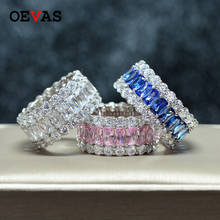 Oevas-anéis de prata esterlina 100%, brilhante, alto carbono, diamante, joias finas para festa de casamento, atacado 2024 - compre barato