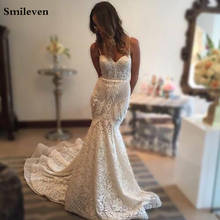 Smileven Lace Mermaid Wedding Dress 2020 Sexy Spaghetti Strap Bridal Gowns Backless Wedding Gowns Robe De Mariee 2024 - buy cheap