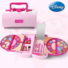 High-End Disney Princess Frozen Makeup Little Girls Snow White Safety Non-Toxic Lipstick Suitcase Set Cosmetic Makeup Girl Toys 2024 - buy cheap