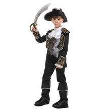 Boy Boys Swashbuckler Costumes Royal Pirate Captain Costume for Kids Children Halloween Purim Party Carnival Cosplay 2024 - buy cheap