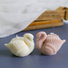 Molde de vela de aromaterapia en forma de cisne 3D, animales, cera, moldes de silicona, yeso, artesanía, herramienta de decoración 2024 - compra barato