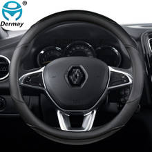 for Renault Logan 1 2 3 for Dacia Logan Car Steering Wheel Cover Microfiber Leather + Carbon Fiber Fashion Auto Accessories 2024 - buy cheap