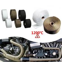 5m 10m Motorcycles Exhaust Muffler Pipe Thermal Tape Header Pipe Heat Wrap Tape Thermal Protection high temperature resistance 2024 - buy cheap