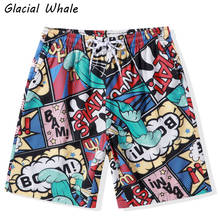 Glakalwhale-pantalones cortos de playa para hombre y mujer, Bañador con estampado de verano, cintura elástica, secado rápido, 2021 2024 - compra barato