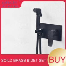 New Arrival Solid Brass Matte Black Bidet Shower Faucet Set Muslim Ducha Higienica Cold And Hot Water Mixer Tap Toilet Faucets 2024 - buy cheap