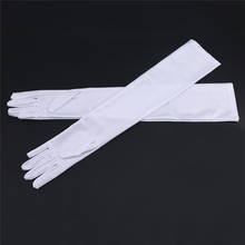 Fashion Long Gloves Satin Opera Evening Party Prom Costume Glove Black White Pink Gray Beige Red 2024 - buy cheap