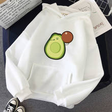 Sudadera con capucha para mujer, suéter Harajuku de manga larga con estampado de aguacate, Kpop 2024 - compra barato