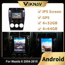 Reproductor Multimedia de Radio para coche, unidad principal de navegación GPS, grabadora de cinta, pantalla HD, reproductor de vídeo, Android, para Mazda 6 2004-2015 2024 - compra barato