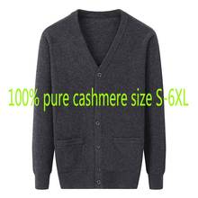 New Arrival Fashion High Quality Cashmere Cardigan Single Breasted Casual V-neck Computer Knitted Thick Plus Size SMLXL2XL-6XL 2024 - buy cheap