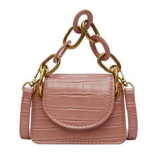 Fashion Mini Lipstick Handbag Stone Pattern Thick Chain Design Shoulder Messenger Bag PU Leather Crossbody Bags For Women 20#41 2024 - buy cheap