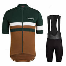 Новинка 2022, мужские летние комплекты одежды для езды на велосипеде команды «рафаэн» с коротким рукавом, дышащая майка, мужской комплект для ... 2024 - купить недорого