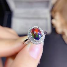 Simple Elegant 100% Natural and Real Black Opal Ring  925 sterling silver Ring  dinner party 2024 - buy cheap