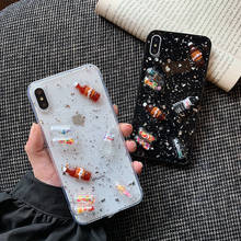 Tfshining ins coreia caso de telefone para o iphone 11 pro max xr xs max x 6s 7 8plus bonito 3d macarrão instantâneo alimentos claro epóxi tpu capa 2024 - compre barato