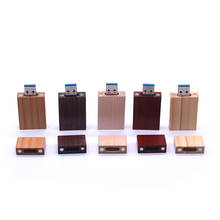 Custom logo Wooden block USB Flash Drive red wood pendrive 4GB 8GB 16GB 32GB 64GB Pen Drive Memory Stick U Disk gift USB 3.0 2024 - buy cheap