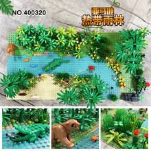 Placa Base clásica de 32x32 puntos para niños, placa Base de selva tropical, animales, flores, árboles, plantas, bloques de construcción, juguetes para niños, regalos 2024 - compra barato