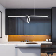 Современные подвесные алюминиевые светильники светодиодный подвесной светильник на линии светильники абажур для столовой гостиной спальни кухни салона 2024 - купить недорого