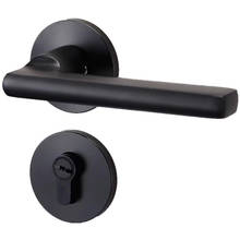 Black space aluminum door handle Interior / Bedroom door lock Split Silent door lock ,Door hardware 2024 - buy cheap