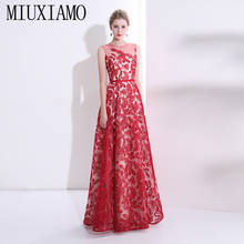 MIUXIMAOTop Quality Custom Plus Size Luxury Embroidery Maxi Dress Fashion Party Dress Elegant Long Dress Women Vestido 2024 - buy cheap
