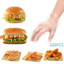 100pcs/Set Food Grade Plastic Disposable Gloves One-off Plastic Gloves Eco-friendly for Restaurant Kitchen BBQ Food Gloves 2024 - buy cheap