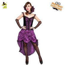 Women  Vampire Costume Adult Purple  Dress Role Play Halloween Party Dress Up  Vampire Costumes 2024 - buy cheap