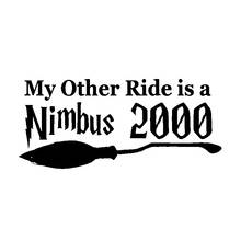 Car Sticker Funny Waterproof Reflective My Other Ride Is A Nimbus 2000 Vinyl Personality Accessories PVC Decal,15cm*7cm 2024 - buy cheap