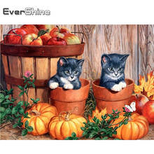 Evershine Diamond Embroidery Cat 5D DIY Halloween Diamond Painting Animal Cross Stitch Mosaic Home Decor Gift 2024 - buy cheap