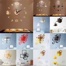 DIY Mural Vinyl Removable Wall Stickers 3D Numbers Watch Wall Clock Home Office Room Decor Acrylic Art Mirror Wall Sticker 2024 - купить недорого