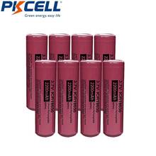 PKCELL-batería de iones de litio recargable ICR 18650 ICR18650, 3,7 v, 2200mAh, parte superior plana, sin Pcm, para linterna, 8 Uds. 2024 - compra barato