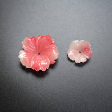 Flores talladas de 20mm y 30mm, piezas del espacio, doble Coral Artificial rosa para la fabricación de joyas, 10 unids/lote 2024 - compra barato