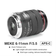 Meike-lente ojo de pez ultraancho F3.5, 6-11mm, para todas las cámaras DSLR SONY Canon FUJI, montaje M43, con APS-C, M43 2024 - compra barato