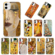 Silicone Case Coque for iPhone 11 Pro Max XR X XS MAX SE 7 8 6 6S Plus 5S 8+ 12 Pro 12 Mini TPU Soft The Kiss By Gustav Klimt 2024 - buy cheap