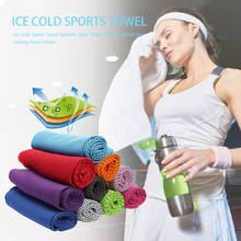 Ice Cold Sports Towel Gym Outdoor Fitness Exercise Quick Dry Cooling Polyester Fiber Towel with Storage Bottle 800x300x1mm 2024 - buy cheap