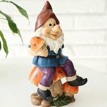 19cm Garden Gnome Decoration Elf Cartoon Dwarf Mascot Lawn Place Statue Resin Crafts Furniture General Jewelry 2024 - buy cheap