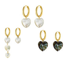Gioielli-pendientes colgantes de piedra en forma de corazón para niña, accesorios de moda, regalo de cumpleaños del Día de San Valentín, novedad de 2020 2024 - compra barato