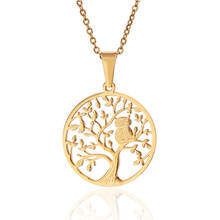 Owl Tree of Life Necklaces&Pendants Stainless Steel Necklace For Women Men Fashion Jewelry Gift Statement 2020 New Dropshipping 2024 - buy cheap