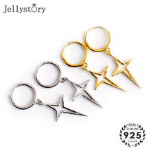 Jellystory brincos de prata esterlina 925, femininos, joias finas, acessórios para festa de casamento, 2 cores 2024 - compre barato