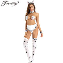 Sexy Costumes for Women Cosplay Maid Costume Cow Style Anime Lingerie Bra and Panty Set Stockings Sexy Underwear women 2024 - buy cheap