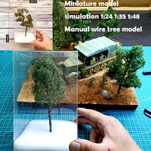 Modelo en miniatura de simulación 1:24 1:35 1:48 modelo de árbol de alambre Manual, mesa de arena, modelo militar, material de vegetación DIY 2024 - compra barato