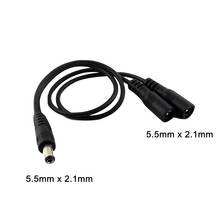 1x CCTV DC Power 5.5mm x 2.1mm Male To Dual Female Jack Adapter Y Splitter Connector Cable Cord 30cm 2024 - buy cheap