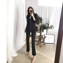 Casual Women's Double Breasted Suit Set Temperament Slim High Quality Business Office Suit Jacket Women Slim Pants 2021 New 2024 - buy cheap