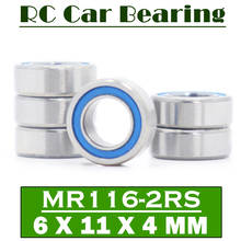 MR116RS Bearings Blue Sealed 6*11*4 mm ( 6 PCS ) MR116 2RS Shaft Ball Bearing Parts For Hobby RC Car Truck 2024 - buy cheap